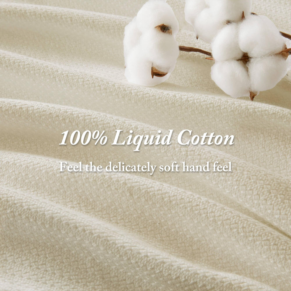 Madison Park gros plan sur texture Liquid Cotton pour toucher soyeux