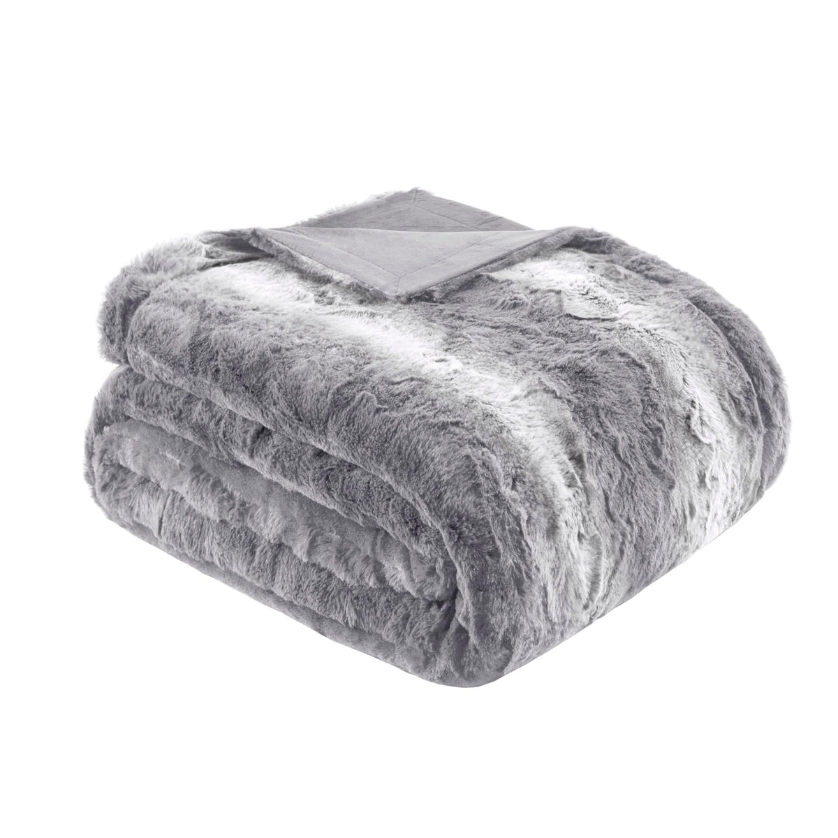 Madison Park vue avant du plaid gris montrant style et confort