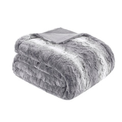 Madison Park vue avant du plaid gris montrant style et confort