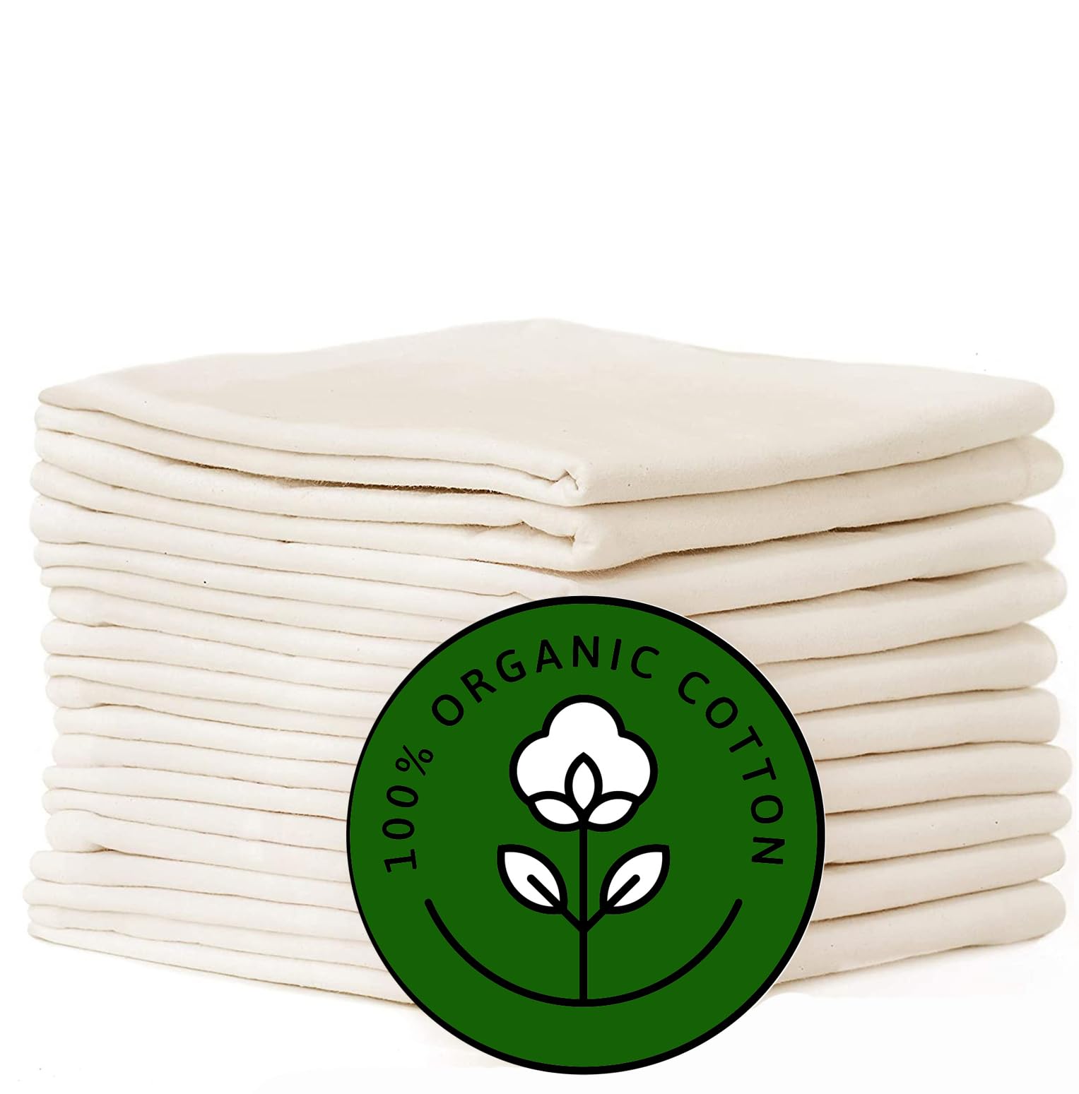 Madras Collections torchon avant emballage montrant le lot et sa couleur ivoire, durable
