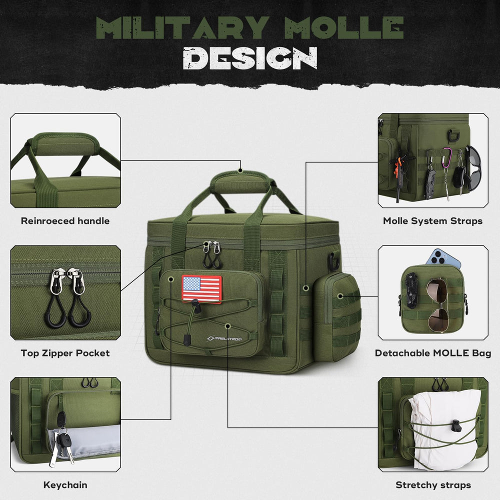 Maelstrom pochette MOLLE détachable montrant organisation d'outils et modularité