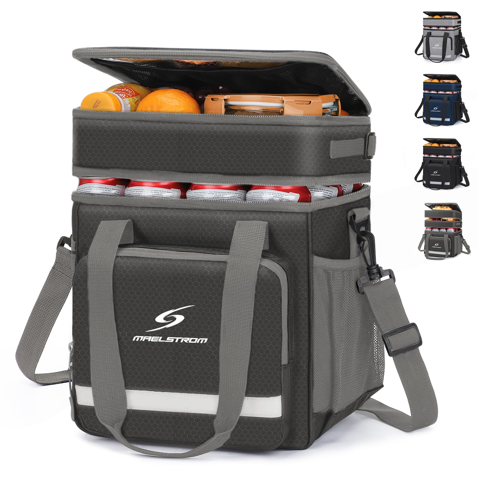 Maelstrom sac repas vue face montrant trois compartiments et organisation pratique