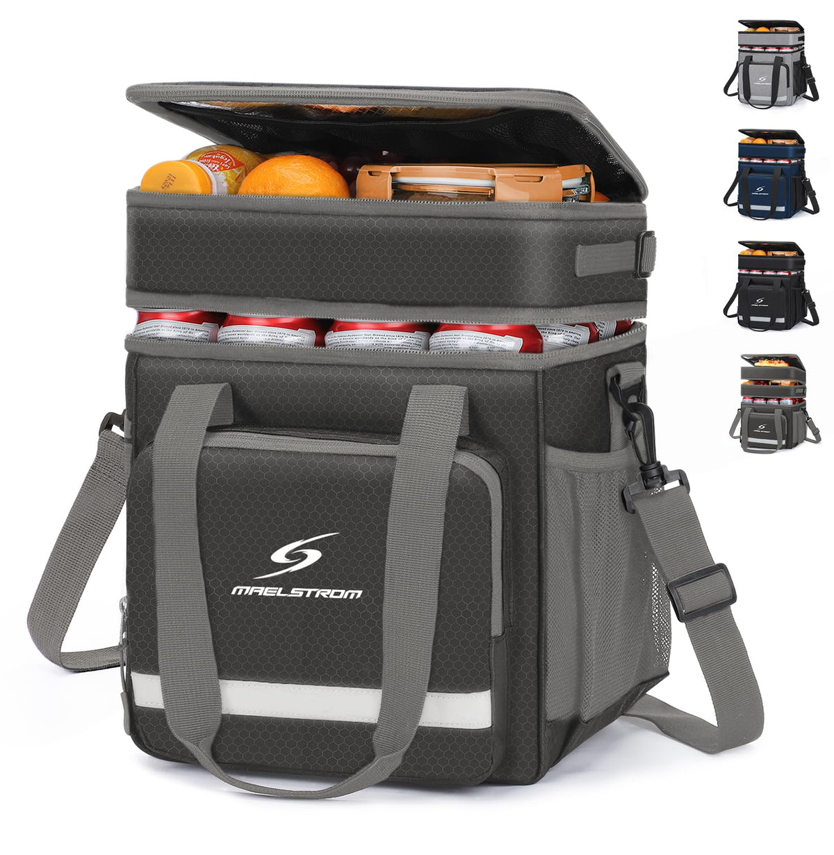 Maelstrom sac repas vue face montrant trois compartiments et organisation pratique
