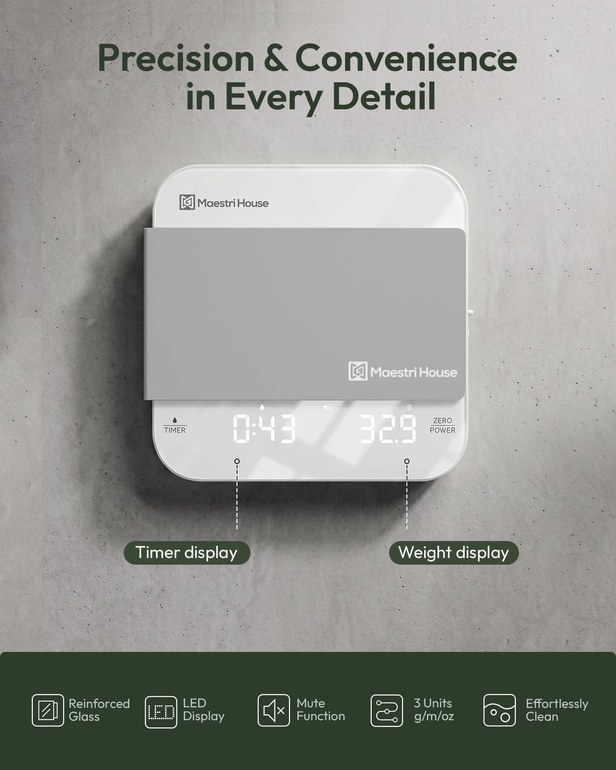 Maestri House S2 écran LED caché et commandes tactiles, esthétique minimaliste facile à lire