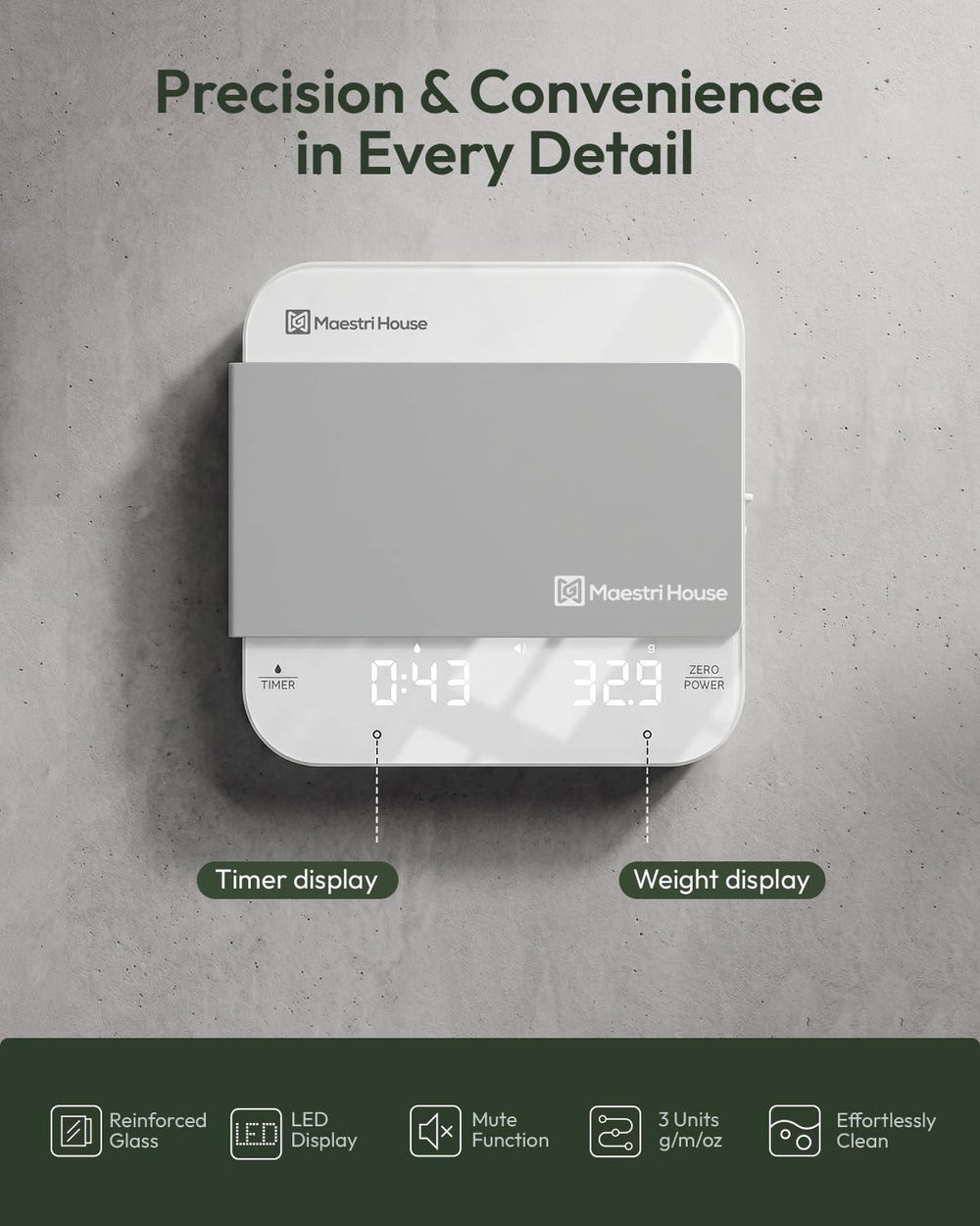 Maestri House S2 écran LED caché et commandes tactiles, esthétique minimaliste facile à lire