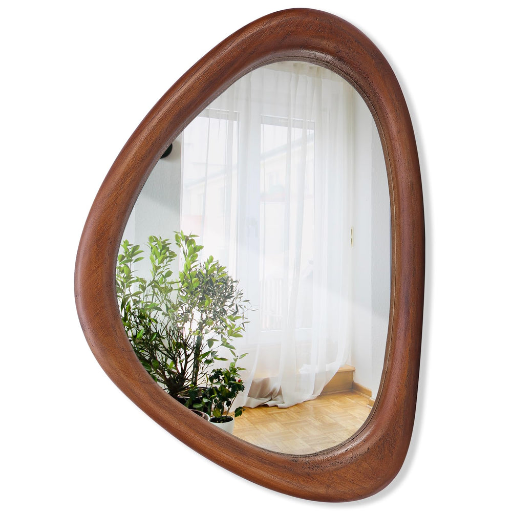 MAGFLERUM miroir frontal montre la forme irrégulière et ajoute du style