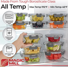 Magic Mill gros plan du verre borosilicate montrant finition lisse et résistante