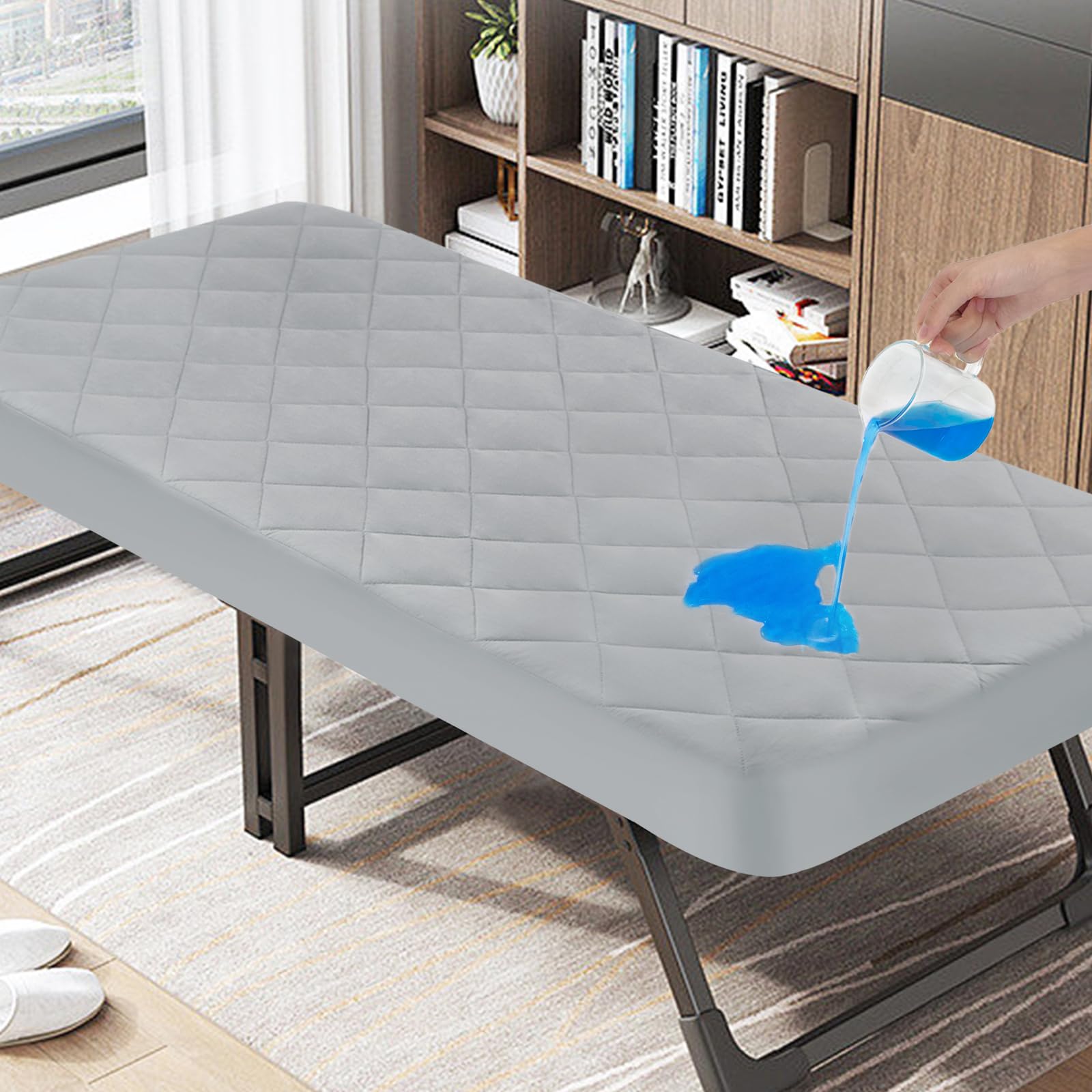 Magik & Kover protège-matelas face avant gris offrant protection imperméable