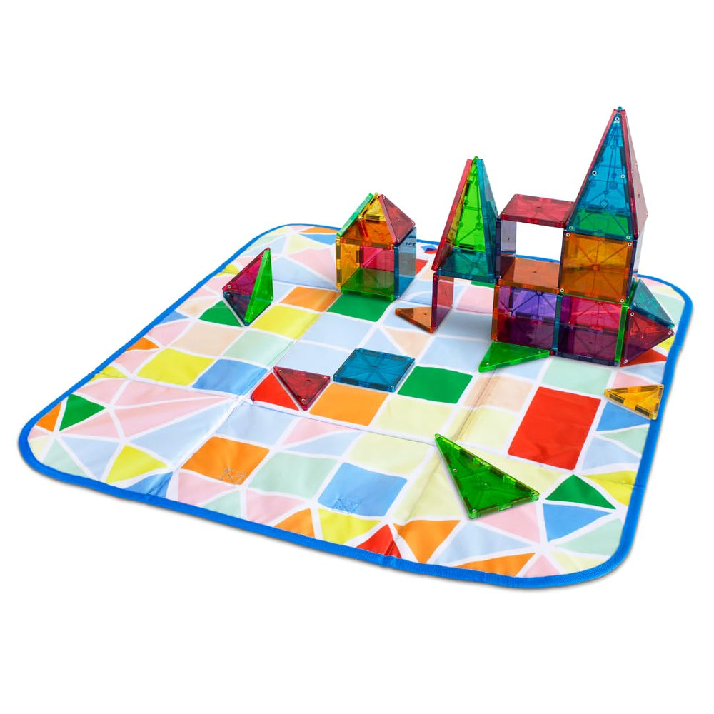 MAGNA-TILES comparaison taille montrant capacité d'environ 300 pièces