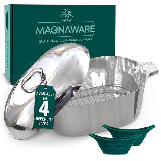MAGNAWARE cocotte ovale face avant montrant silhouette et couvercle, pratique pour service