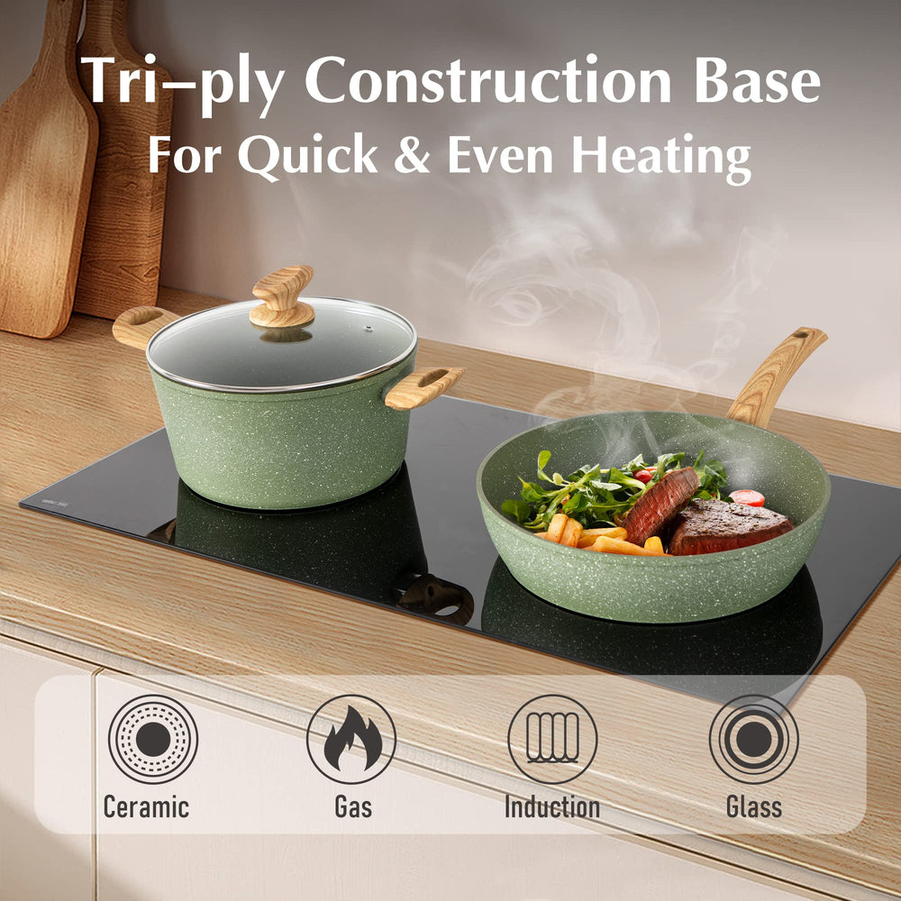 MAISON ARTS casseroles avec couvercles pour conservation et mijotage