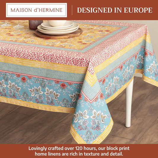 Maison d' Hermine gros plan tissu coton révélant texture durable et confort