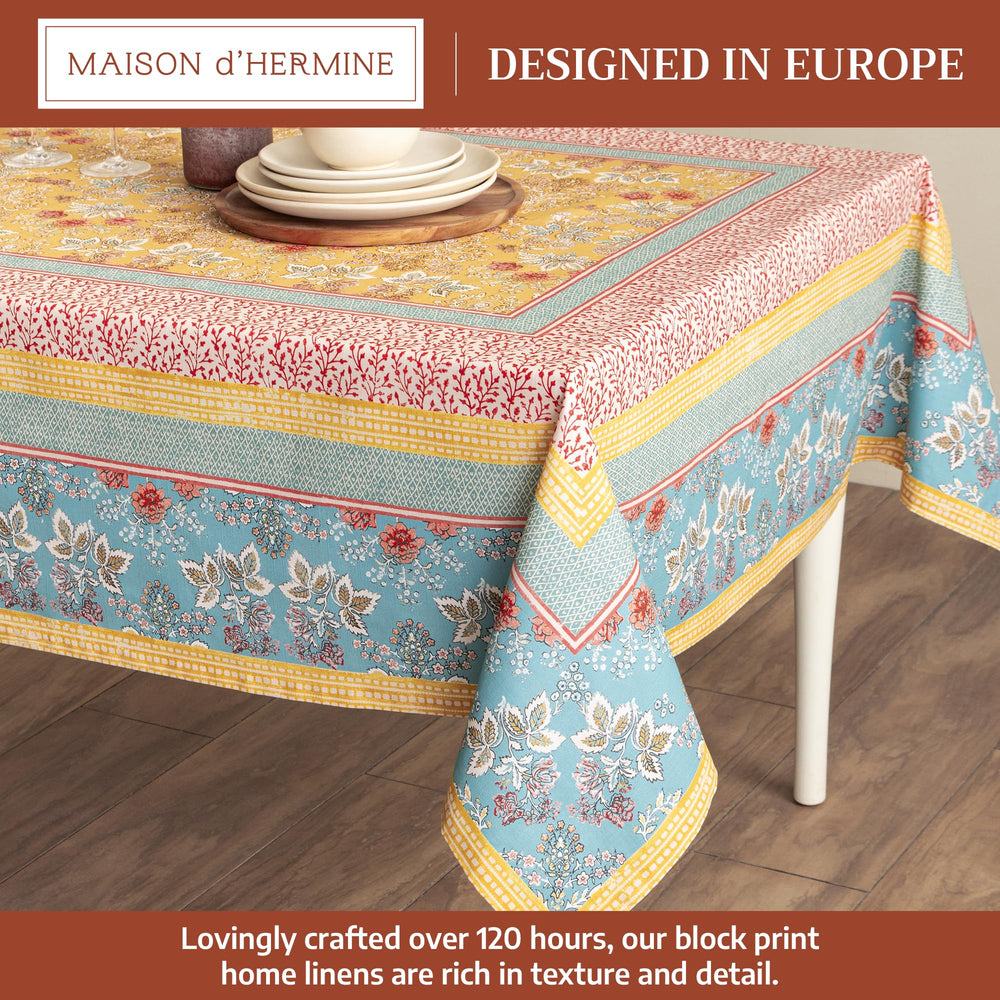 Maison d' Hermine gros plan tissu coton montrant texture durable