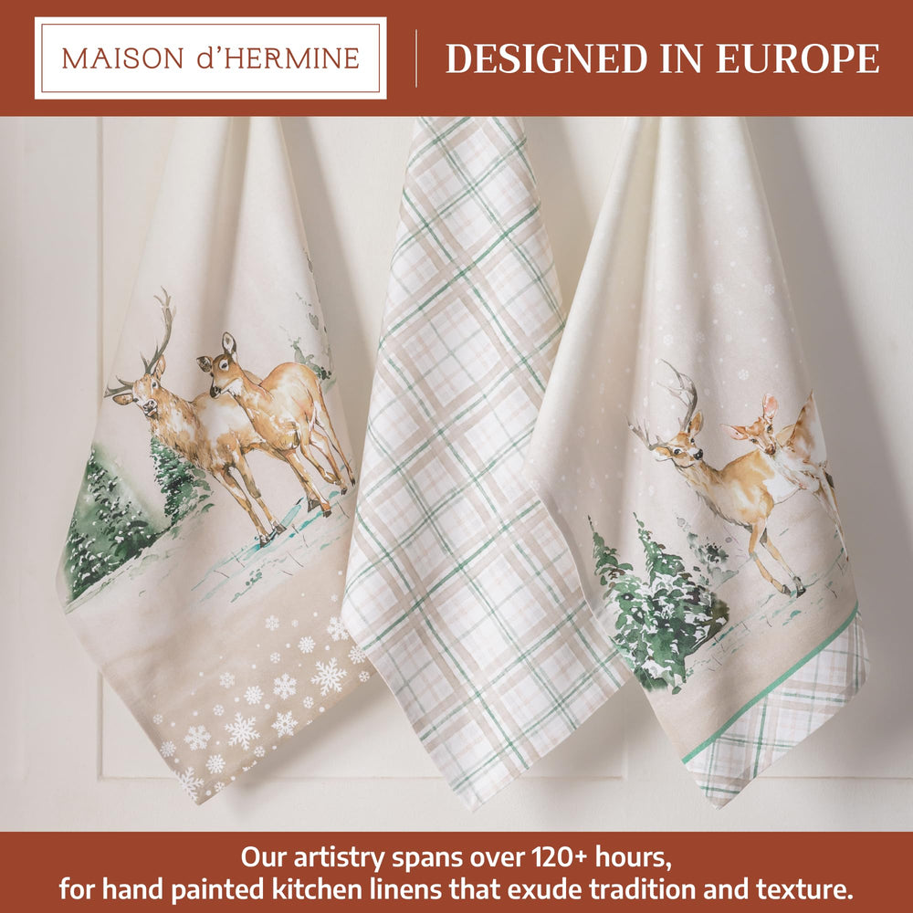 Maison d'Hermine gros plan motif aquarelle, apporte charme décoratif