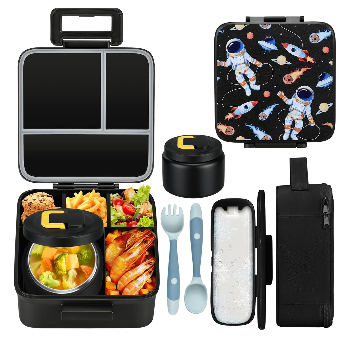 MAISON HUIS boîte bento vue de face montrant sa fermeture étanche