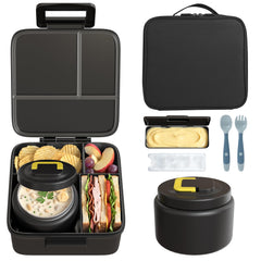 MAISON HUIS boîte bento ouverte montrant cinq compartiments et organisation pratique