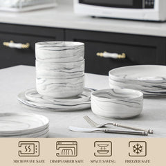 MALACASA assiettes empilées illustrant gain de place et rangement facile