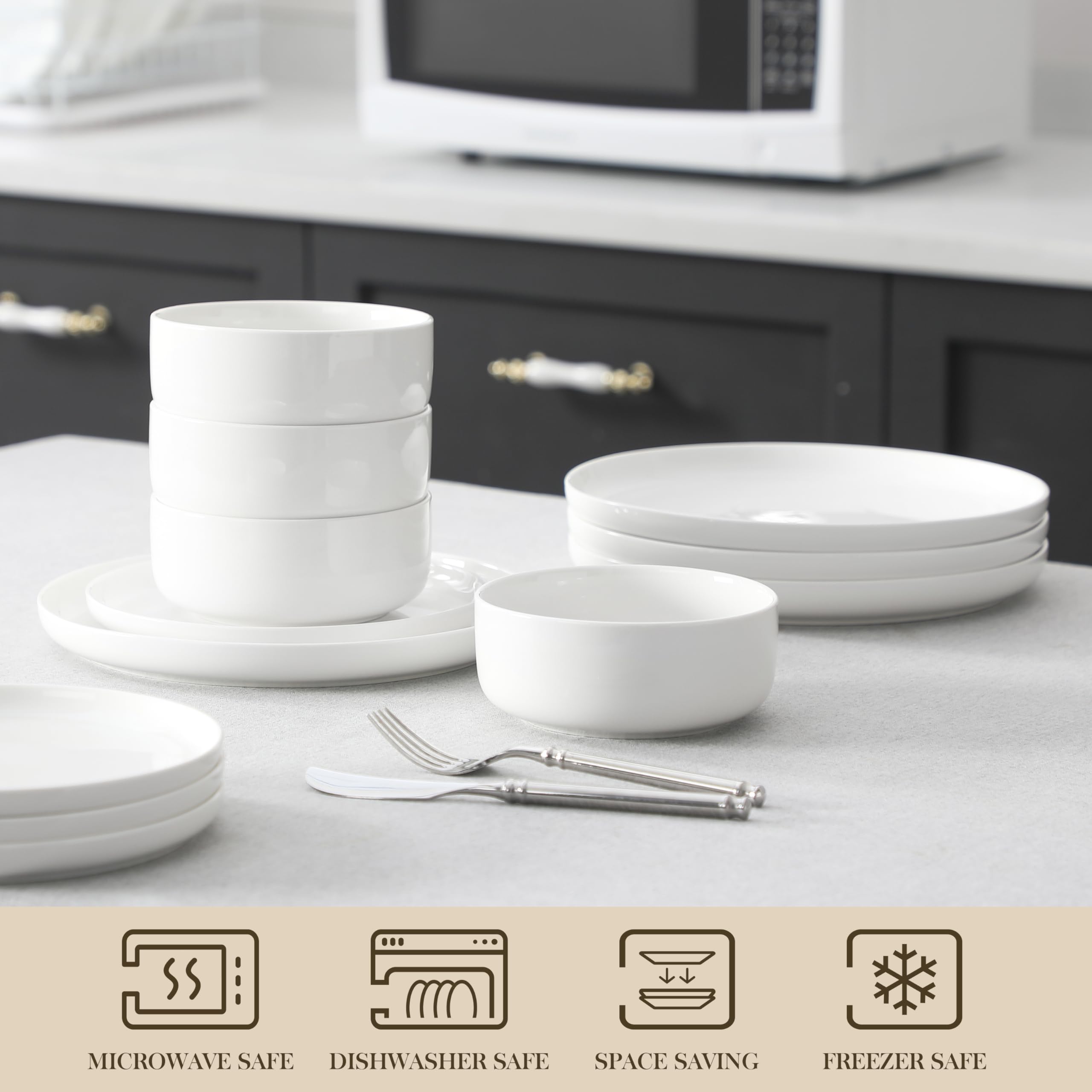 MALACASA bol de 26 oz rempli, capacité pratique pour petits-déjeuners