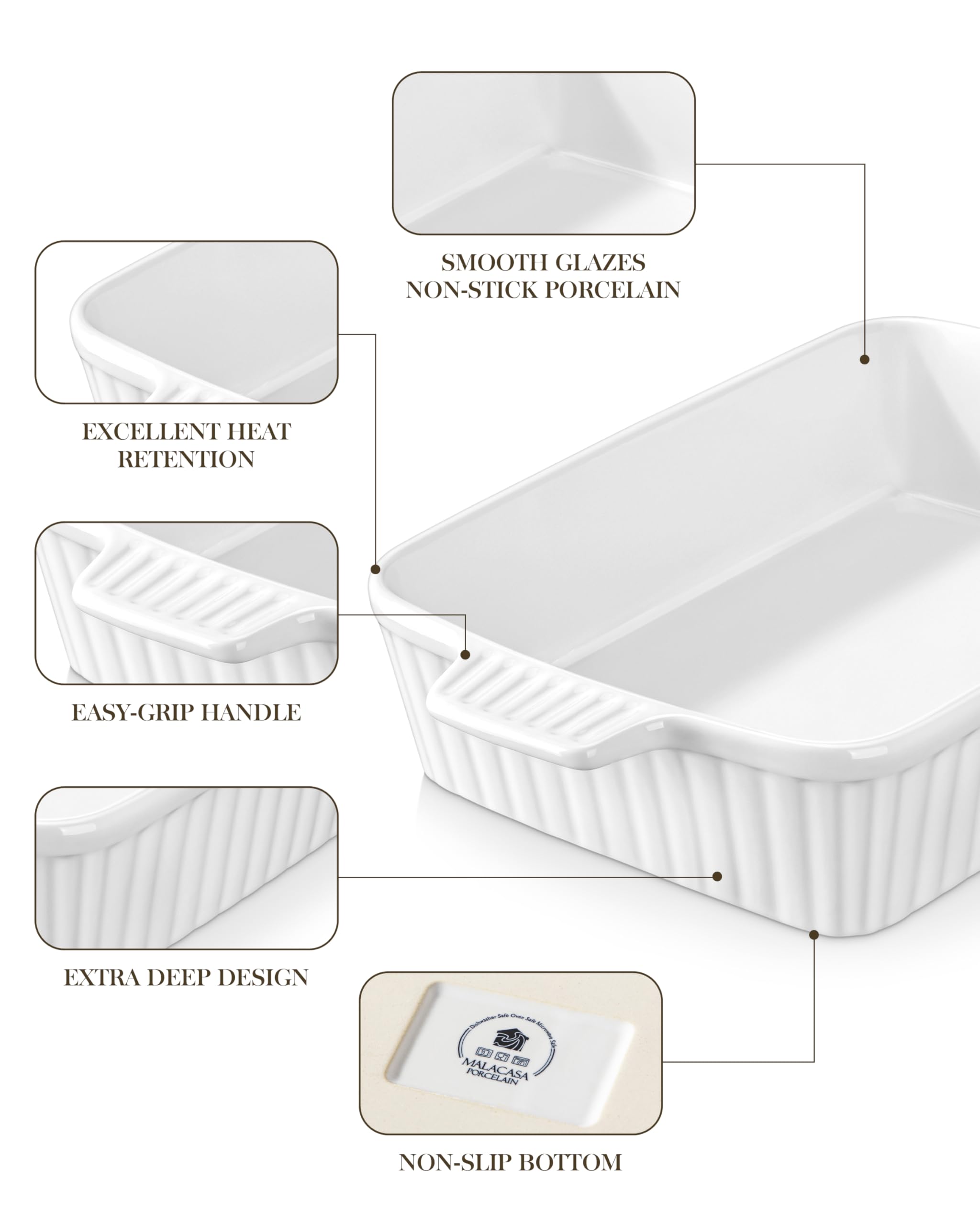 MALACASA comparaison échelle main, montre la capacité 142 oz et dimensions