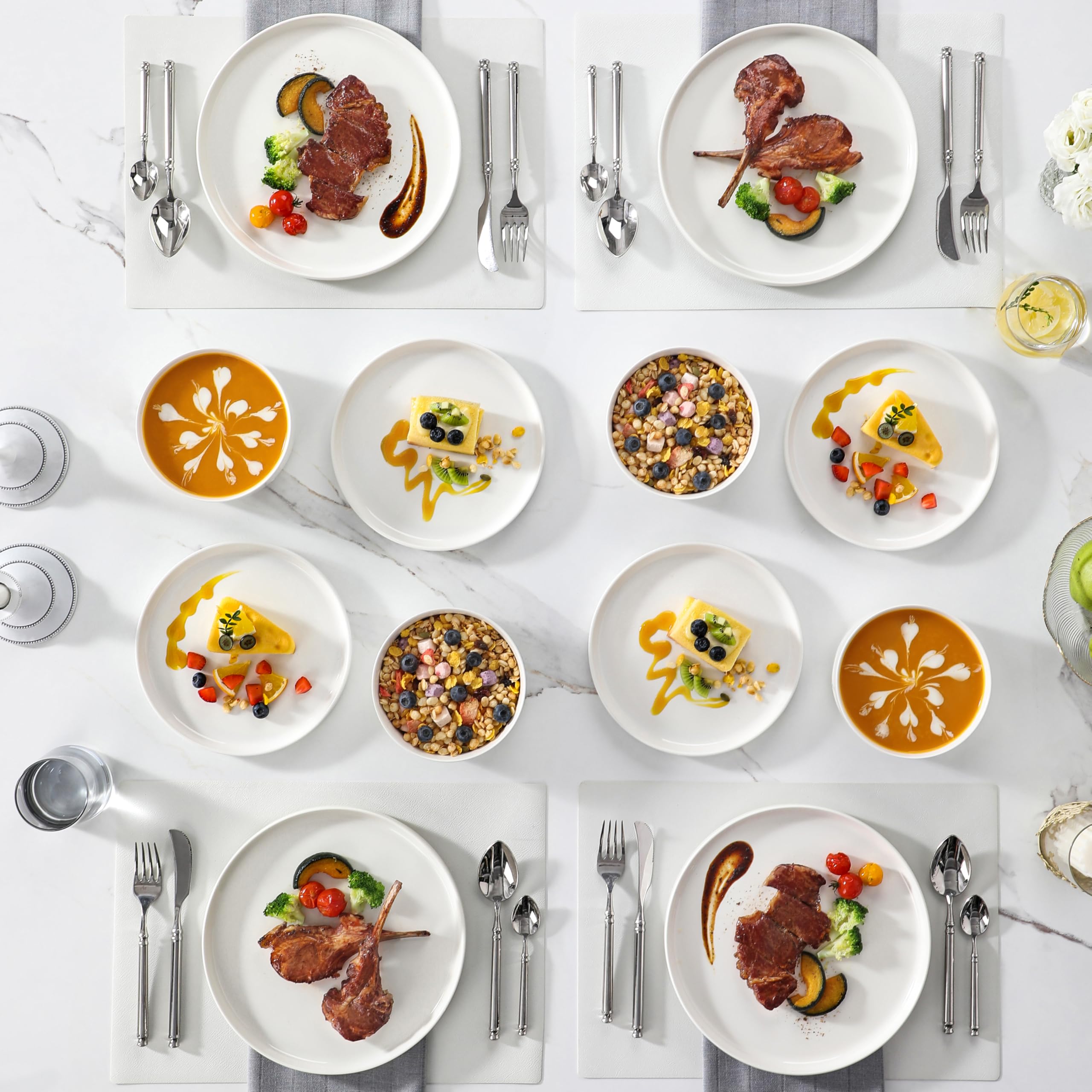 Assiette salade MALACASA avec dessert pour polyvalence d'usage