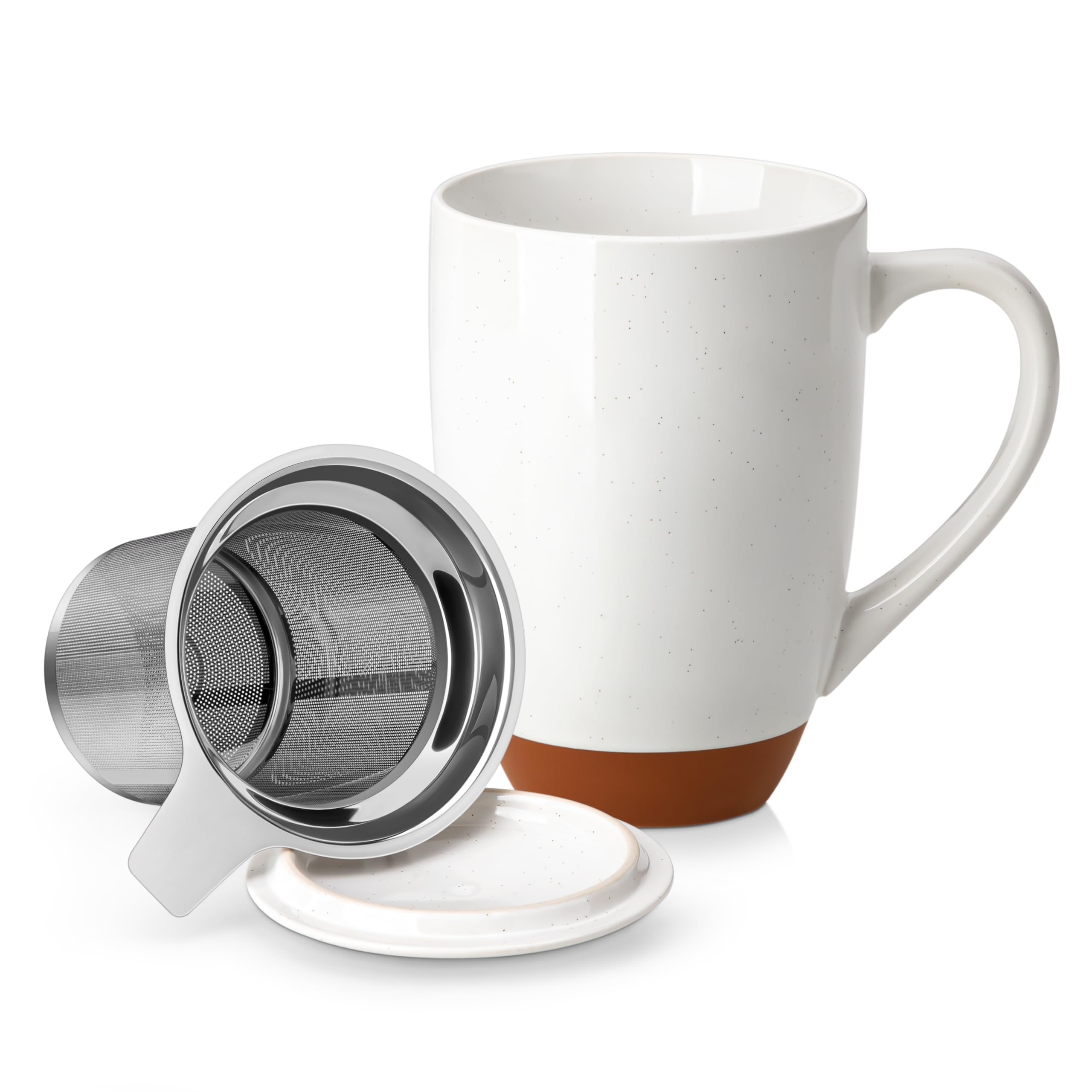 MALACASA mug devant montrant le design kaki blanc et solidité