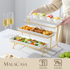 MALACASA pied métallique or pliable garantissant stabilité et rangement facile