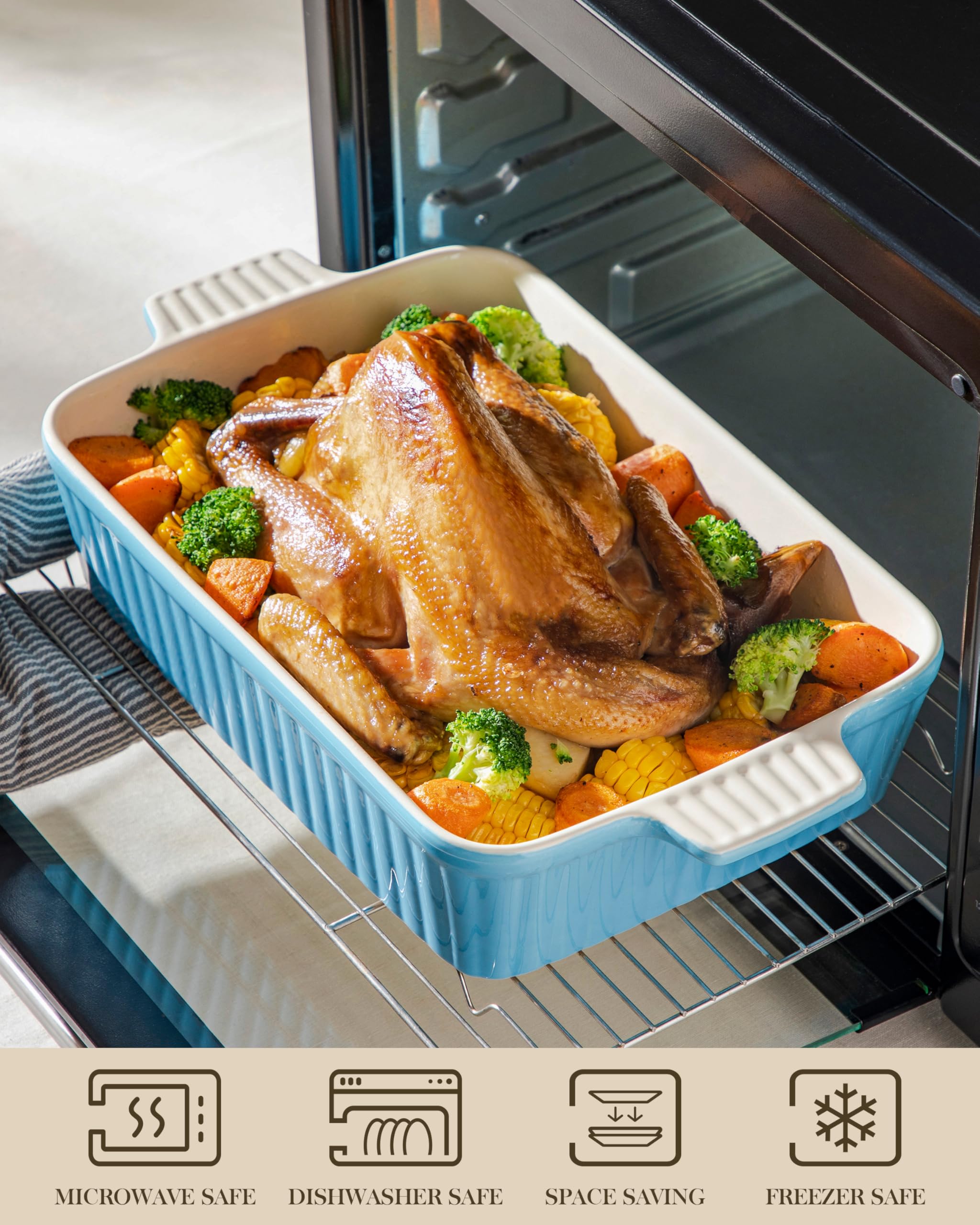 MALACASA plat contenant lasagne chaude prêt à servir