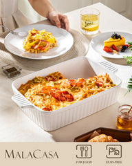 MALACASA plat avec lasagne sorti du four, cuisson uniforme et service direct