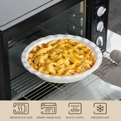 MALACASA plat rempli d’une tarte cuite, service direct du four