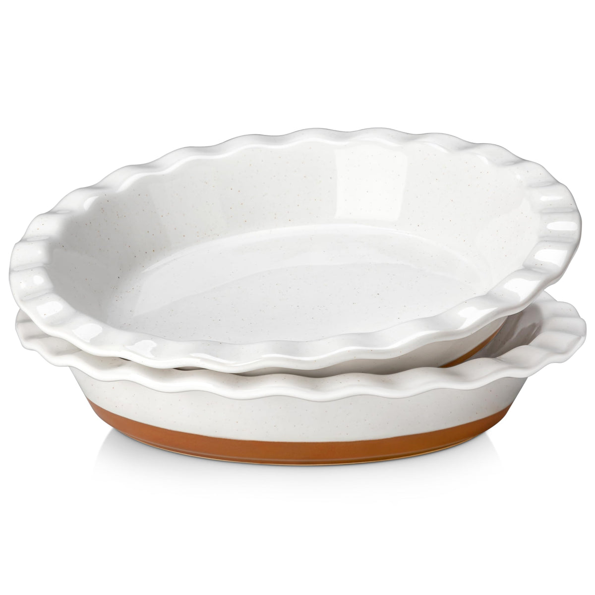 MALACASA plat à tarte face avant montrant la finition esthétique et le bord festonné