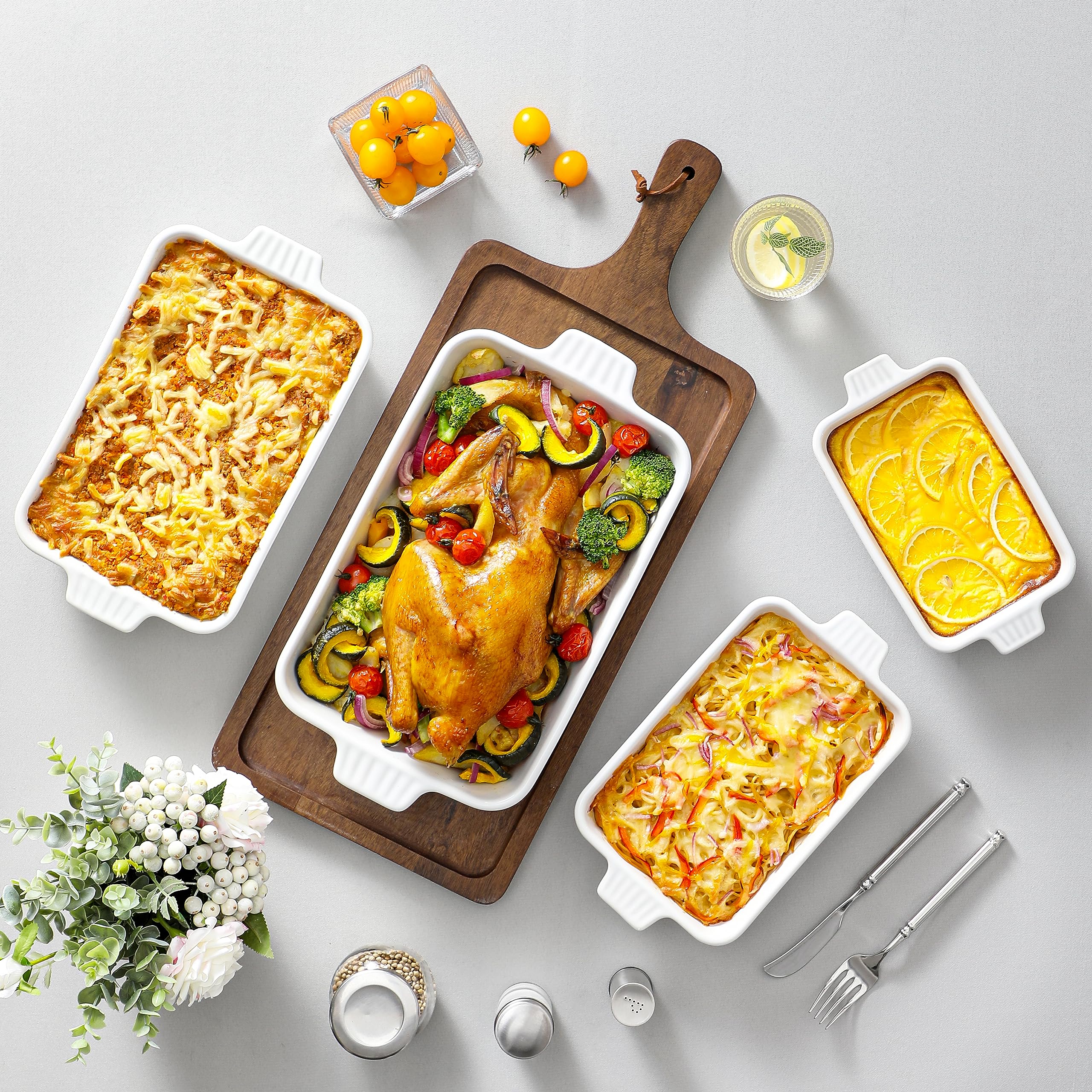 MALACASA plats en cuisson au four montrant distribution uniforme de la chaleur