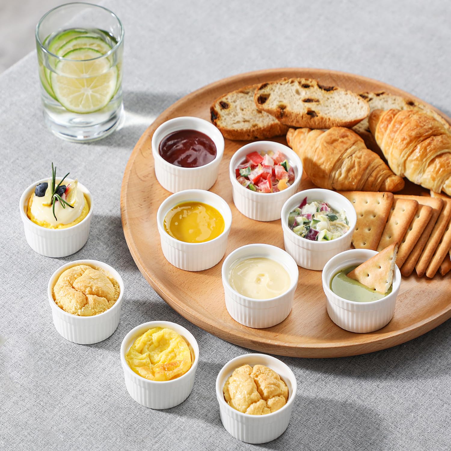 MALACASA ramequin avec crème brûlée, portion individuelle élégante