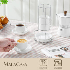 MALACASA ensemble complet sur support métallique pour rangement élégant