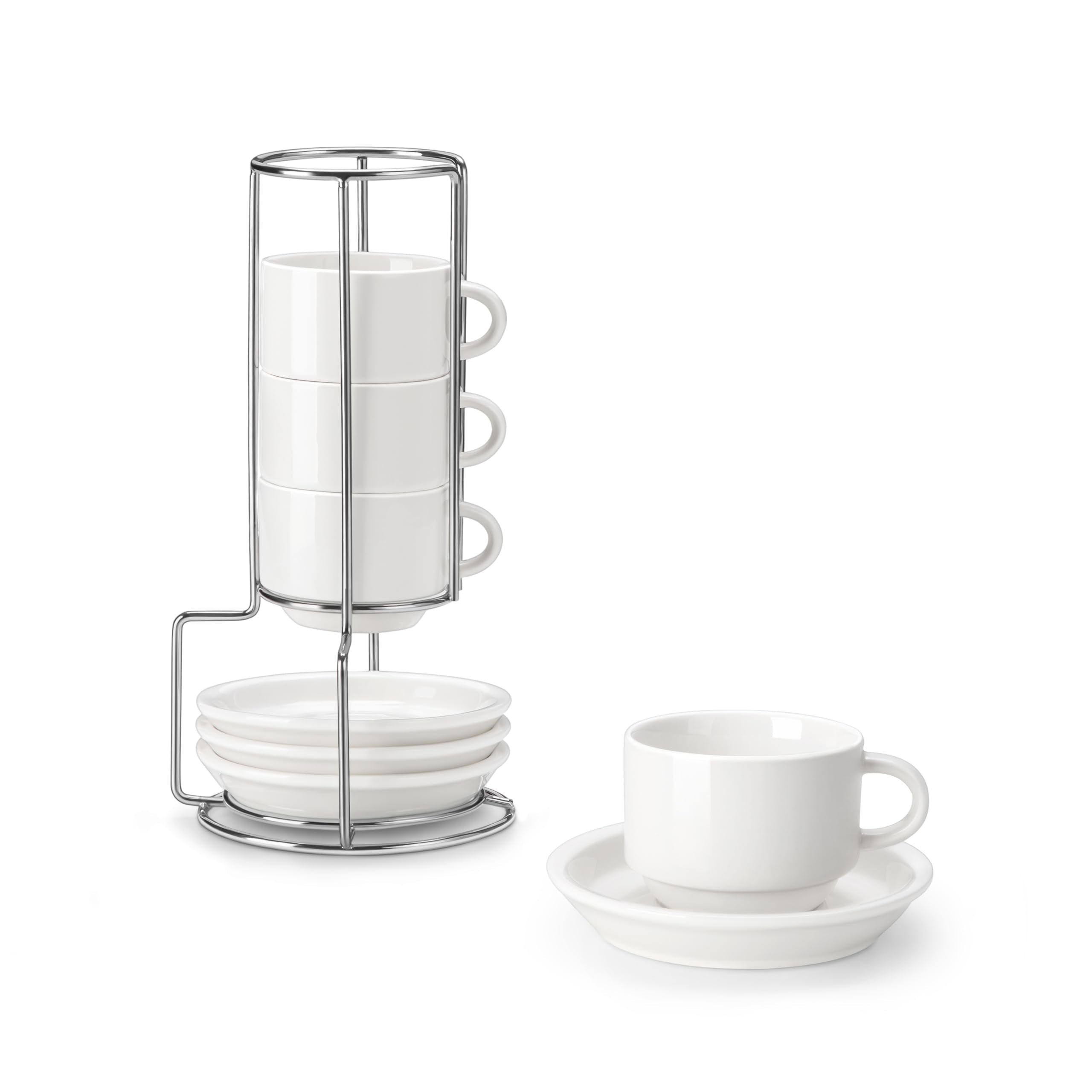 MALACASA tasse espresso vue de face montrant design et finition brillante