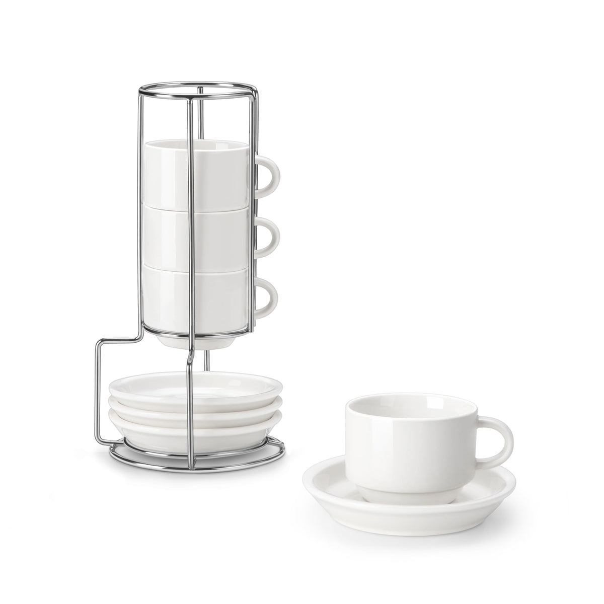 MALACASA tasse espresso vue de face montrant design et finition brillante