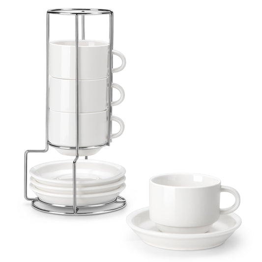 MALACASA tasse expresso 8 oz vue de face, présentation élégante pour recevoir