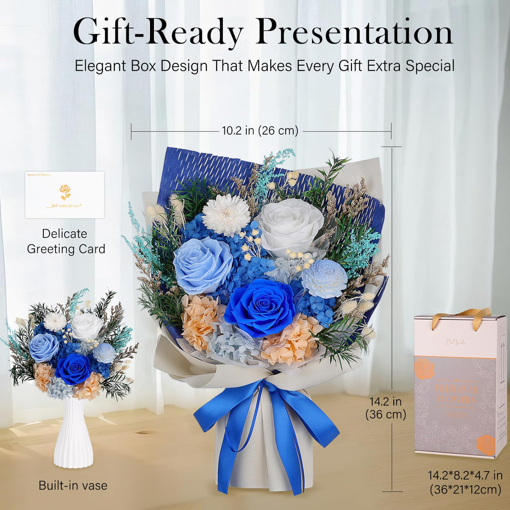 MAMAMIKO bouquet exposé dans un salon, décor élégant sans entretien