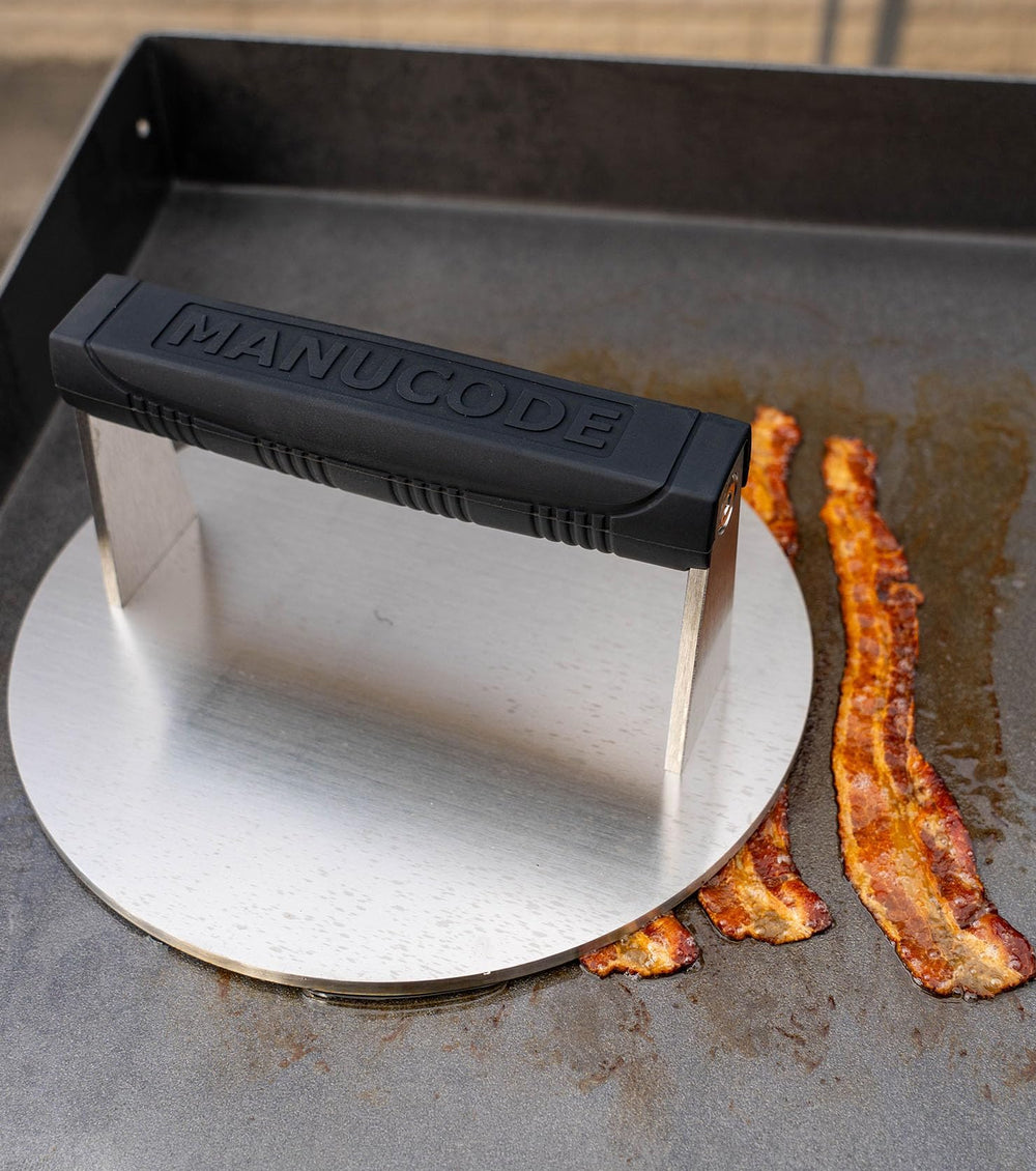 Manucode presse gardant bacon et steak plats pour cuisson uniforme
