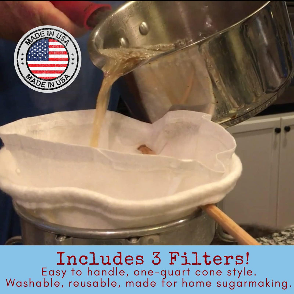 Filtre Maple Tapper en utilisation sur un tamis pour retenir les particules