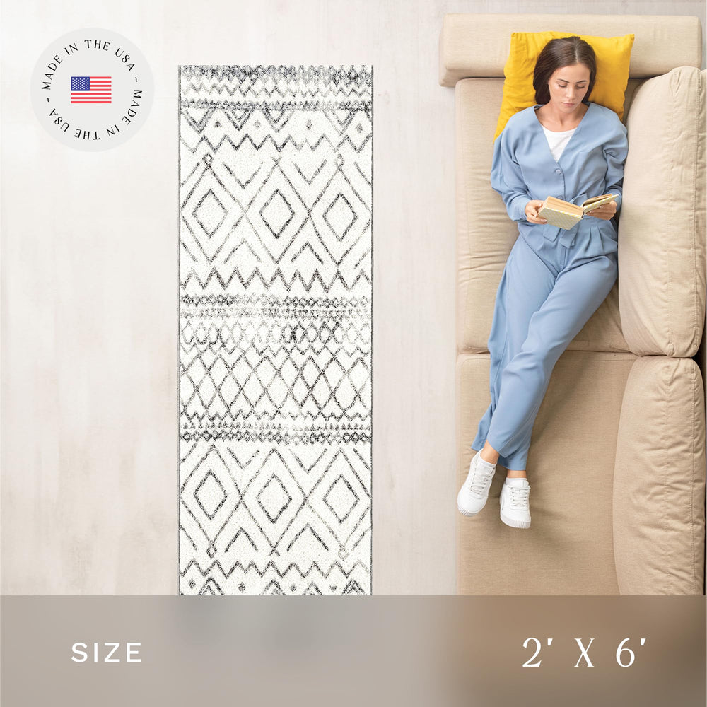 Maples Rugs détail du dos en latex antidérapant assurant stabilité et sécurité sur sols lisses