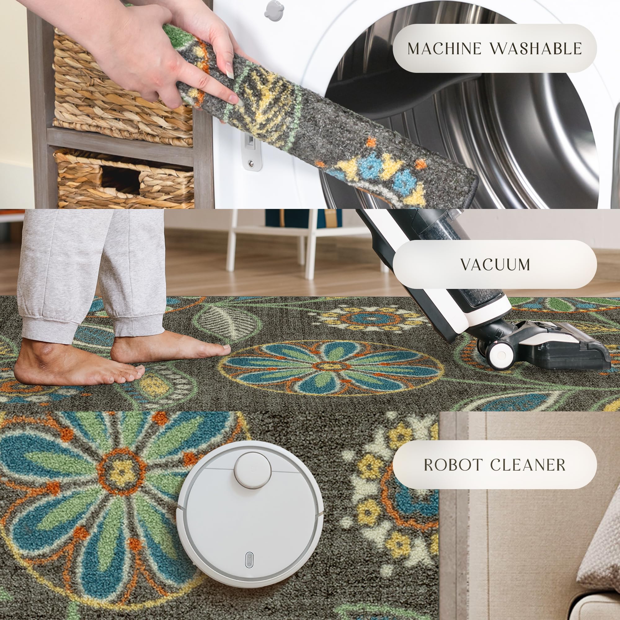 Maples Rugs Reggie emballage et étiquette prouvant fabrication USA