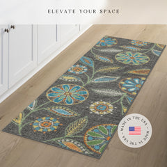 Maples Rugs Reggie gros plan texture polyester montrant durabilité