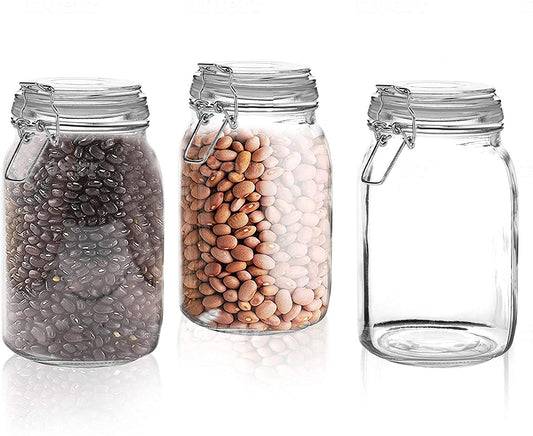Marbelous bocal en verre face avant montrant design transparent et organisation