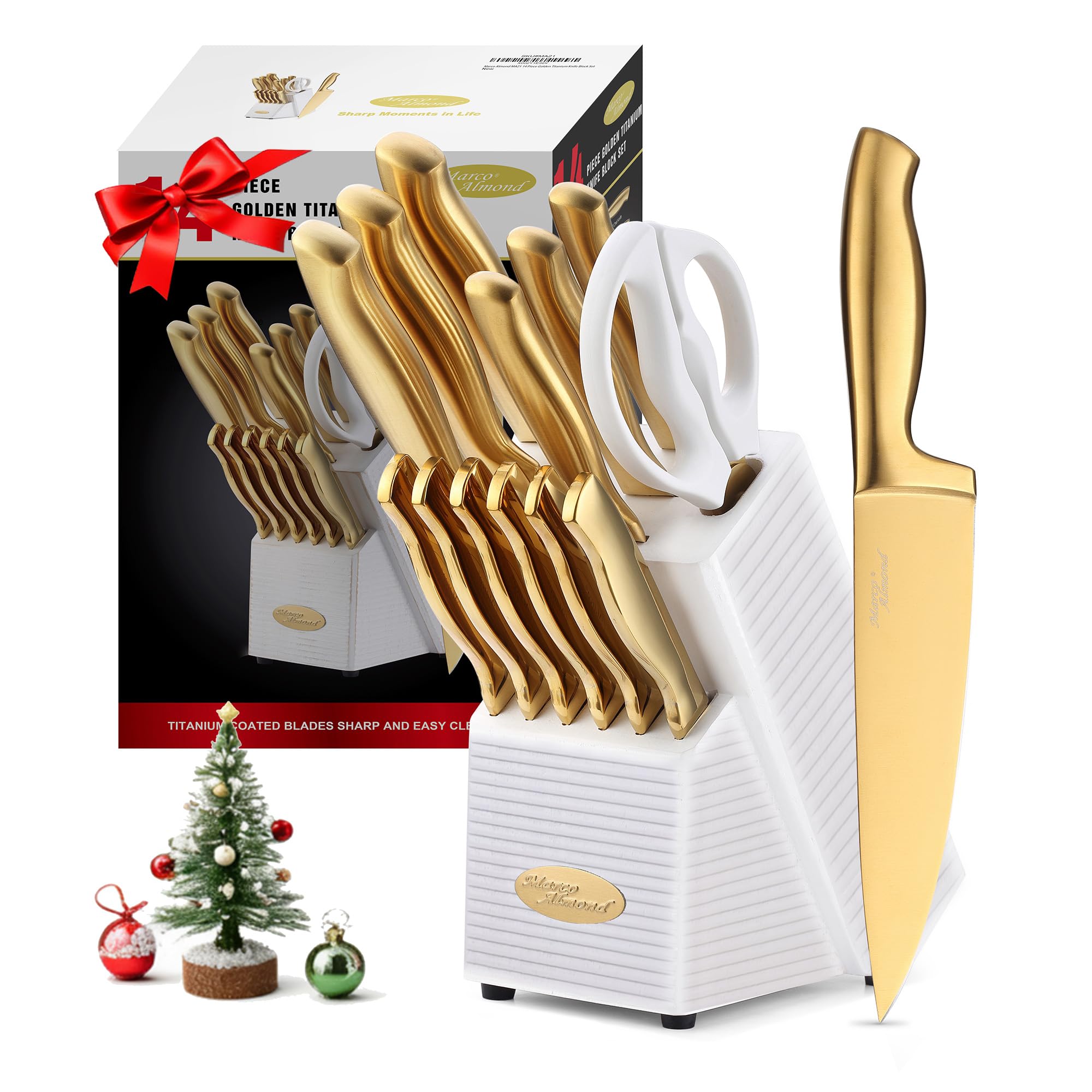 Marco Almond set complet face avant, rangement pratique et style doré