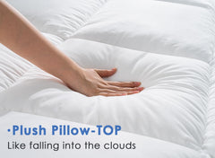 Marine Moon surmatelas posé sur un lit queen pour sommeil plus confortable