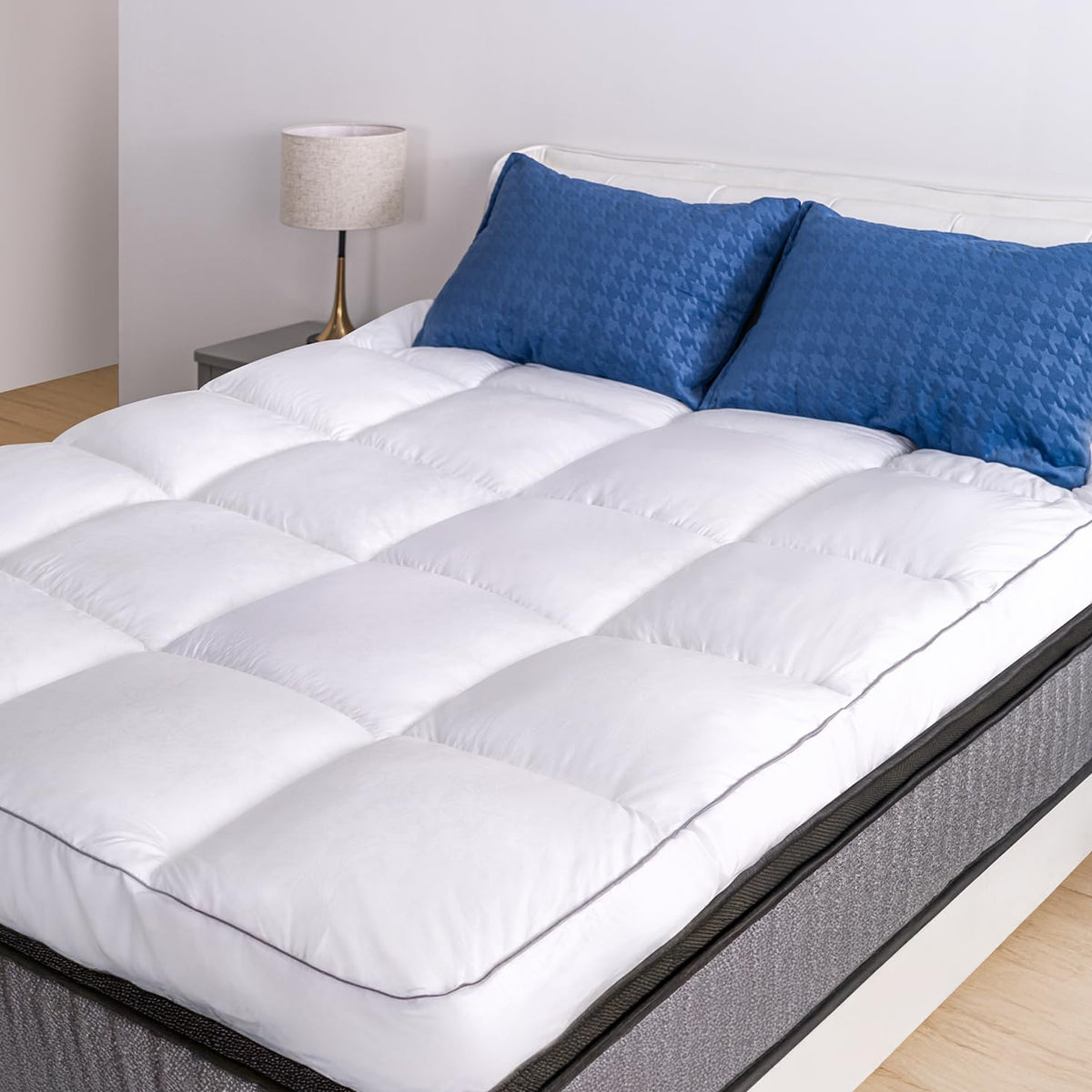 Marine Moon face avant du topper montrant la surface pillow-top et confort moelleux