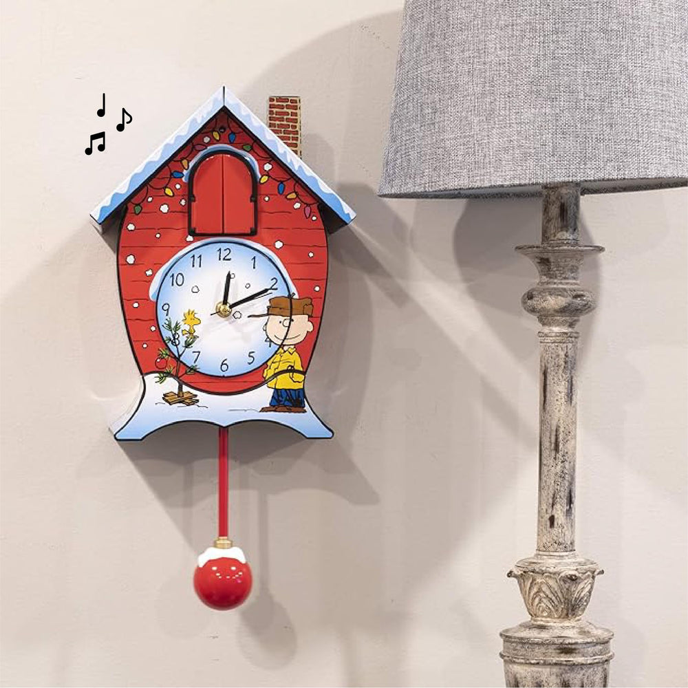 Mark Feldstein horloge installée dans salon de Noël apportant ambiance