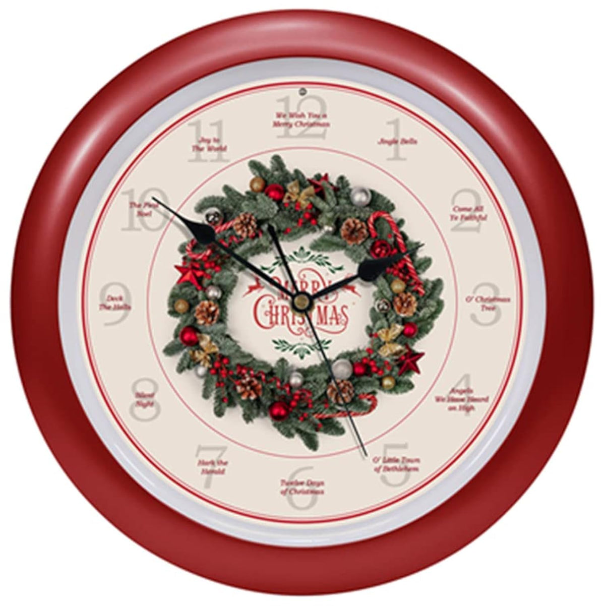 Mark Feldstein horloge couronne face rouge pour accent de Noël