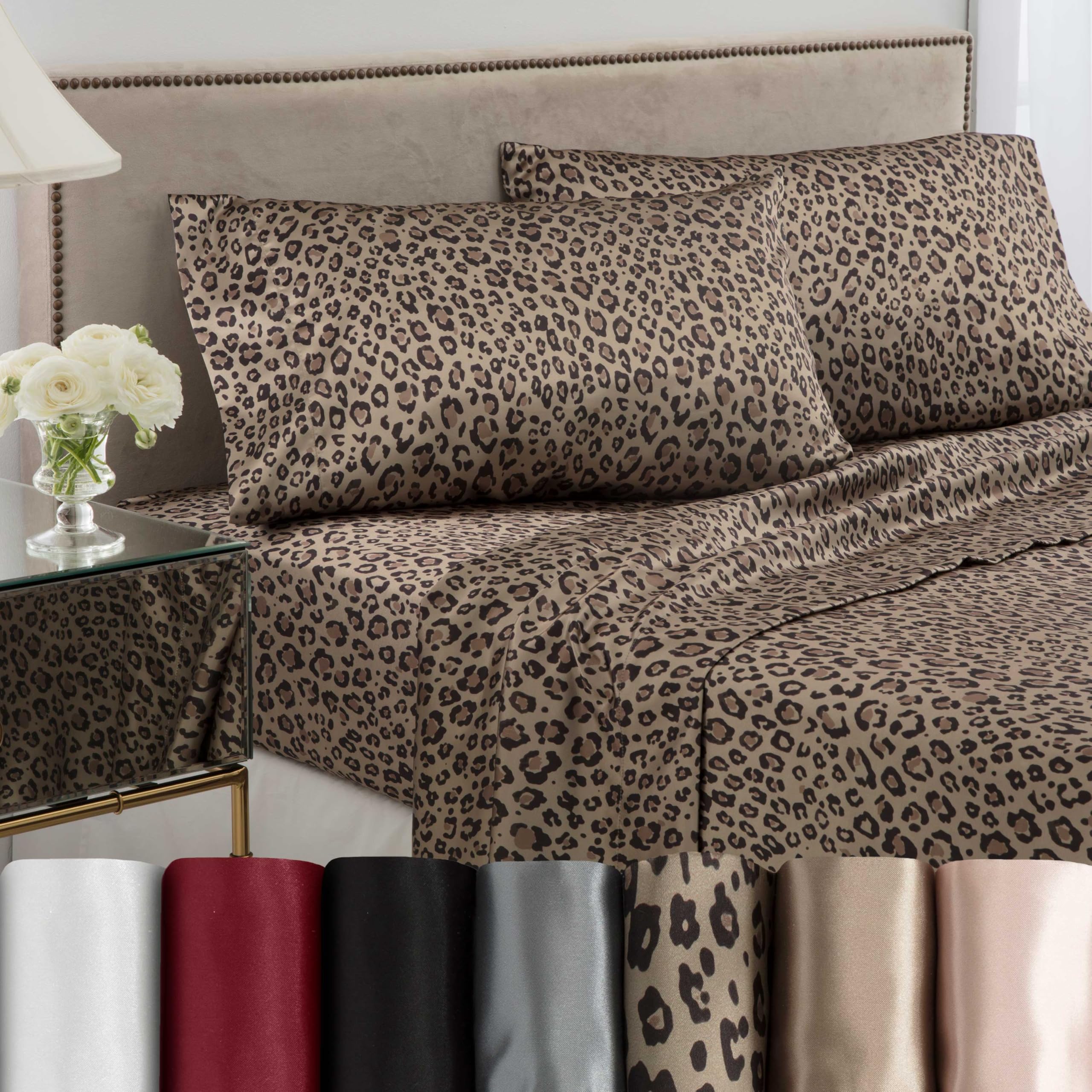 Martex Elegance gros plan texture satin microfibre offrant douceur visible
