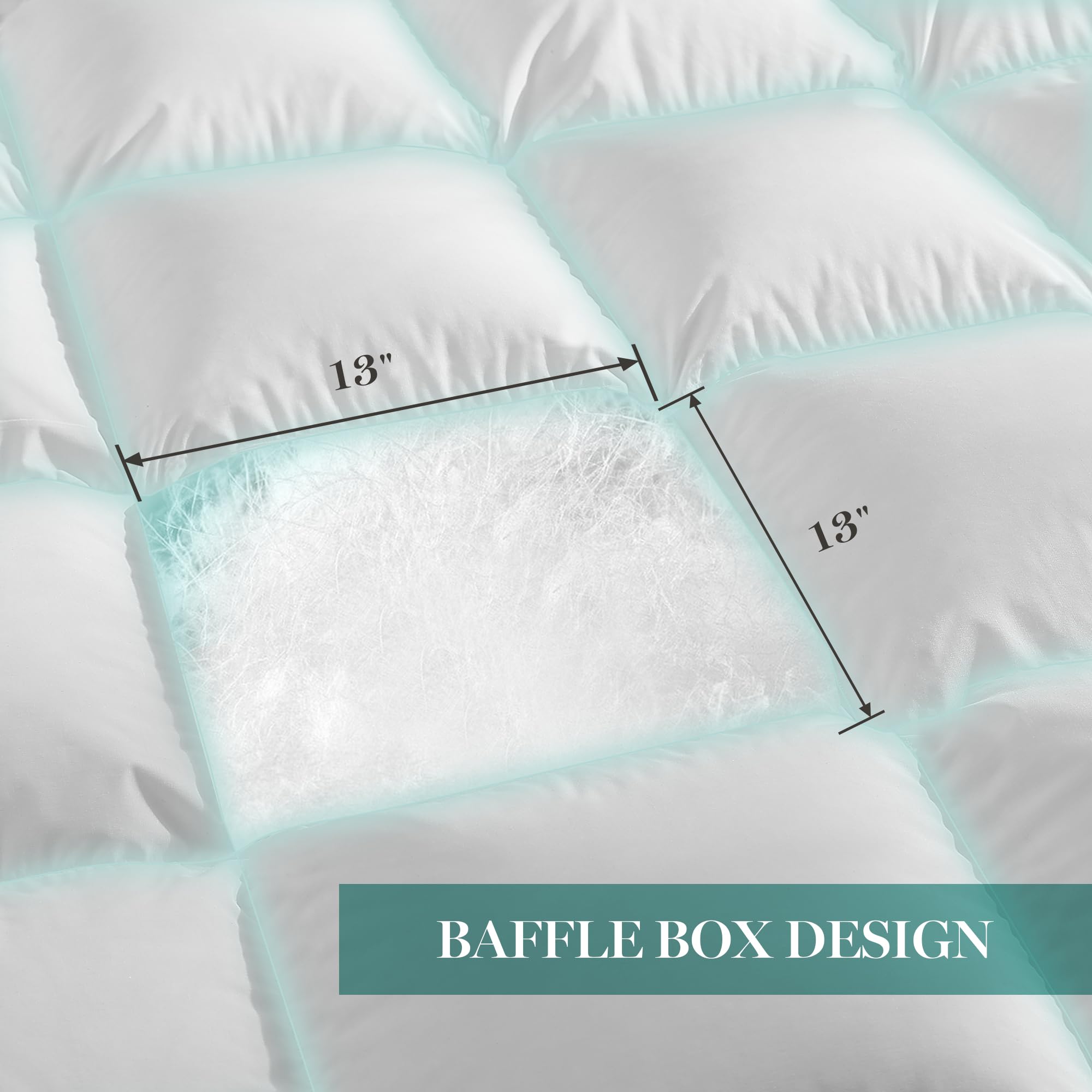 Martha Stewart vue des huit boucles d'angle facilitant fixation housse